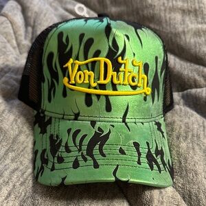 Von Dutch Green Flame city of angels  Trucker Hat